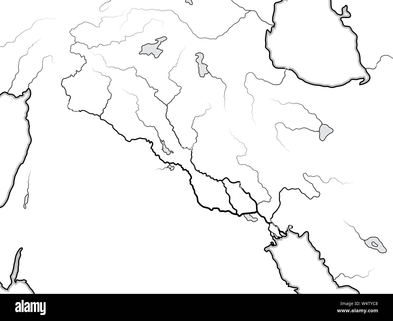 world map of the tigris amp euphrates valley iraq syria armenia
