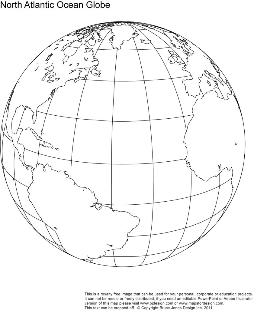 Printable North Atlantic Map Blank