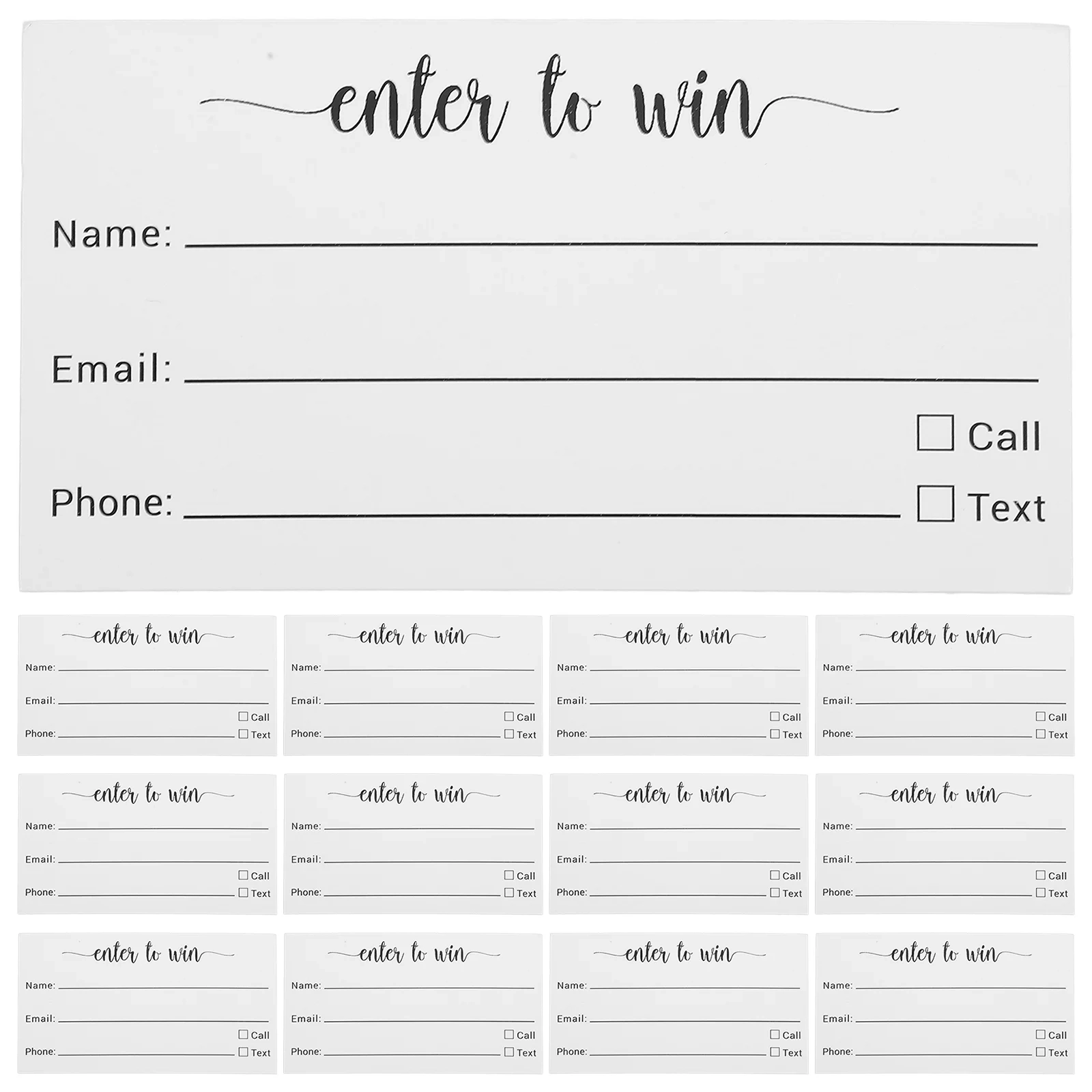 WSTEER 100pcs Ballot Raffle Tickets Multi use Blank Card Sheets 