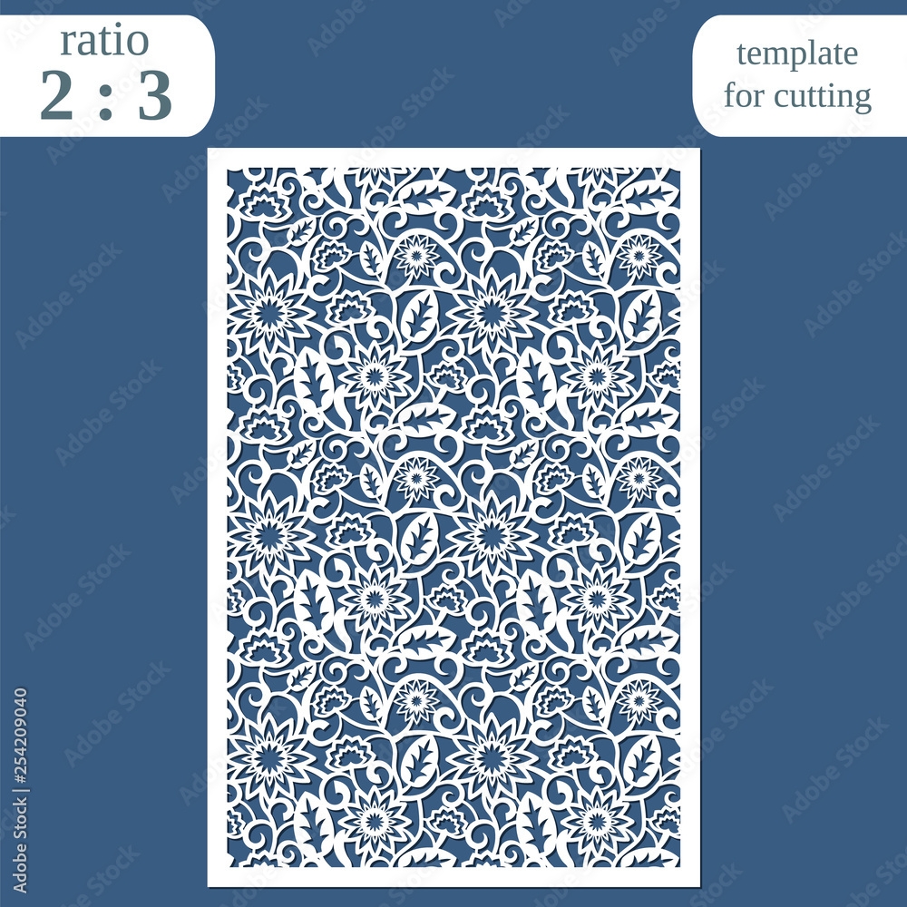 Wunschmotiv Laser Cut Wedding Card Template Paper Openwork 
