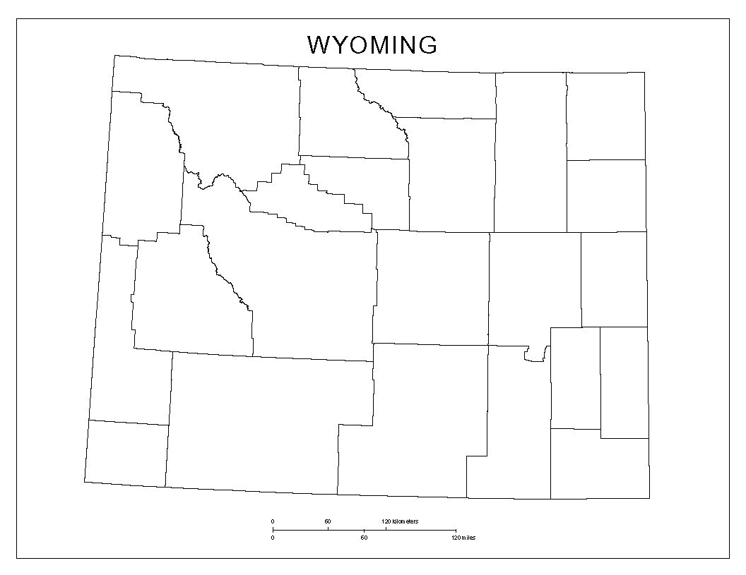 Wyoming Blank Map