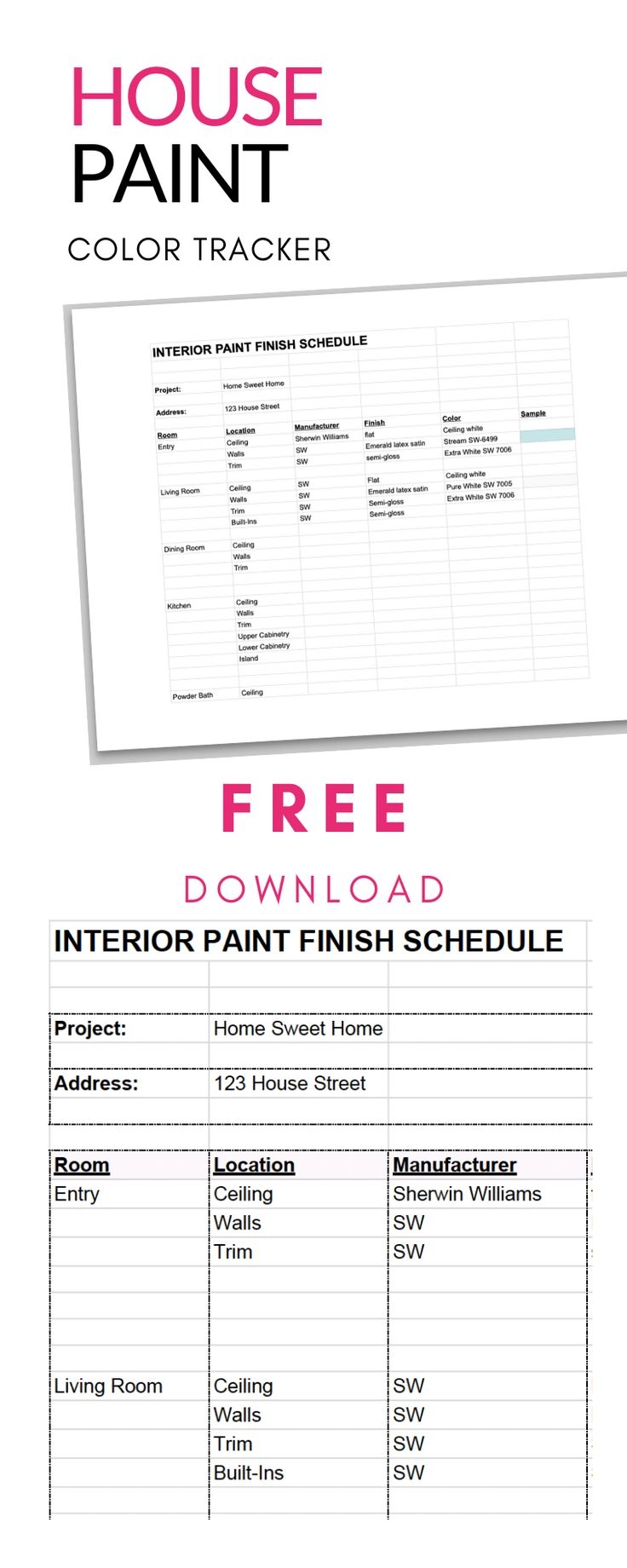 Your Whole Home Interior Paint Schedule Guide amp Planner FREE 